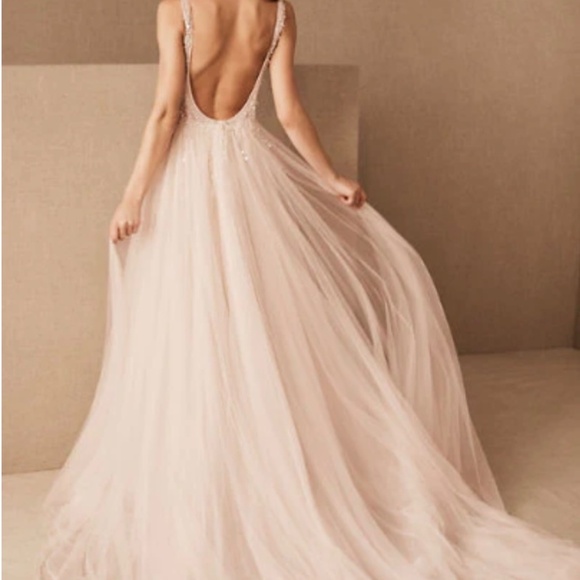 BHLDN Written in the Stars Beaded Tulle Open-Back Wedding Ballgown - Picture 12 of 17